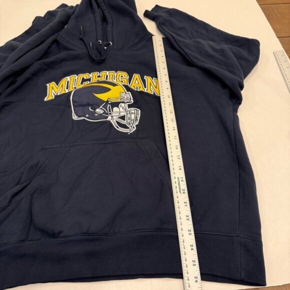 Michigan Football Hoodie Sweatshirt Champion Large Wolverines College Spell Out - Picture 8 of 10